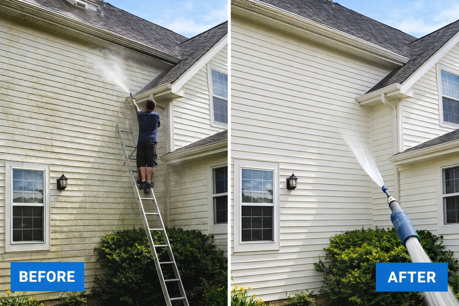 House washing before and after